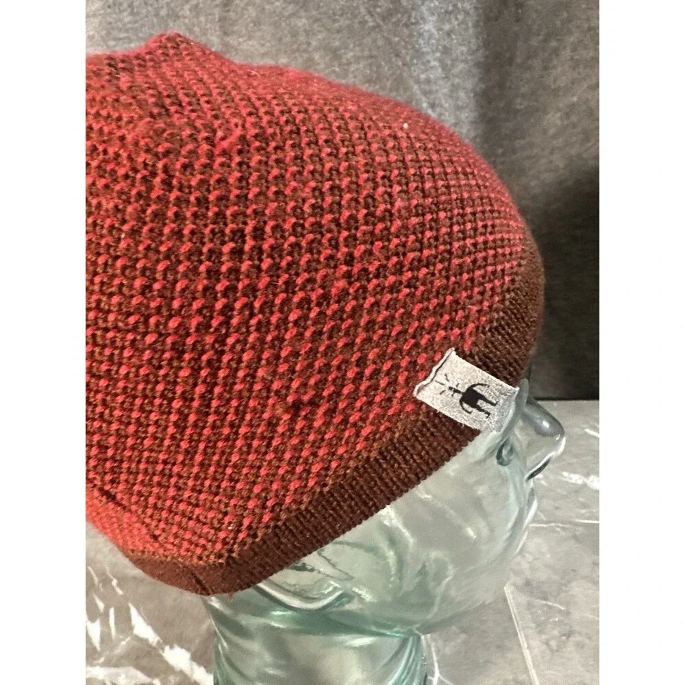 Smartwool Marino Wool Beanie Red Burgundy Burnt Orange Knit Hat One Size